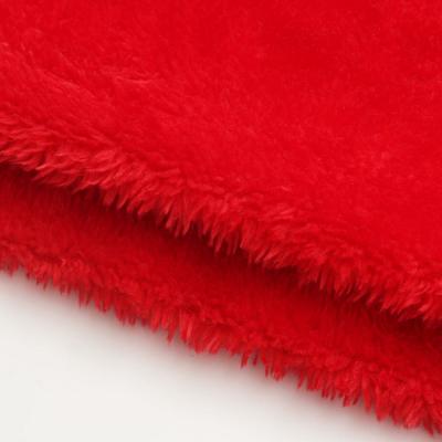 China Brushed Professional Factory 100%Polyester Plain Sherpa Velvet Fleece Fabric From Sueded for sale