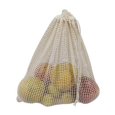 China Product Recyclable Reusable Bags | Organic cotton mesh | Recyclable | Machine washable | Tare weight on label | Double-stitched seams for sale