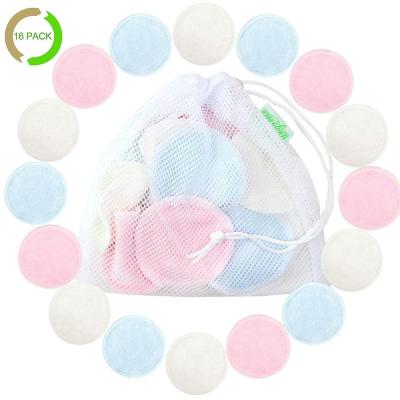 China Washable Natural Cotton Pads Reusable Bamboo Face Makeup Remover Pads - Reusable Facial Massage Pads Toner Facial Cleansing Pads for sale