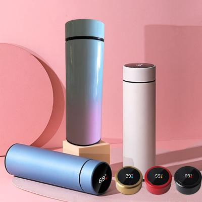 China Temperature Display Stainless Steel Thermos Kids Water Bottle Viable Led Smart Vacuum Flask Keeps Cold Insulated Tea Cup for sale