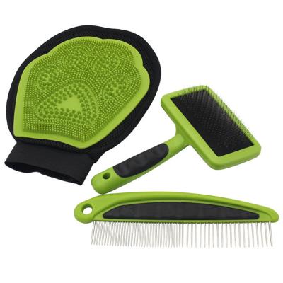 China Stocked Cat Dog Needle Comb Remove Floating Hair Bathing Brush Pet Grooming Supplies Cleaning Set for sale