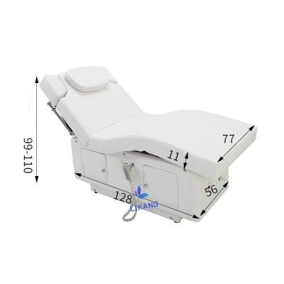 China Modern LIKANG Luxury 3 Motors Spa Salon Adjustable Height Treatment Electric Massage Table Beauty Facial Bed Cosmetic Couch Chair for sale