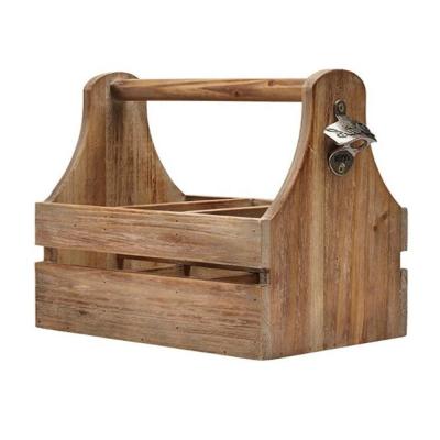 China China 6 Bottles Handmade Wooden Table Floor Storage Wine Rack for sale