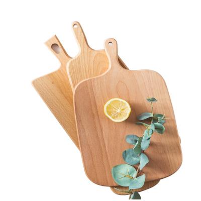 China New Design Beech Wood Cutting Board Disposable Fruit Cutting Board Bread Serving Board for sale