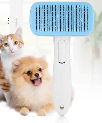 China Sustainable Self Cleaning Slicker Brush for Cat and Dog Cat Grooming Brushes for Throwing Removes Appropriate Mats Tangles and Loose Hair Cat for sale