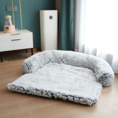 China Ultra Soft Warm Cozy Washable Rectangular Luxury Throw Bed Throw Blanket Mechanic Wash Pet Round Couch Gray Cushion Cat and Dog for sale