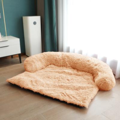 China Ultra Soft Warm Cozy Washable Rectangular Luxury Throw Bed Throw Blanket Mechanical Wash Pet Round Champagne Cushion Cat and Dog for sale