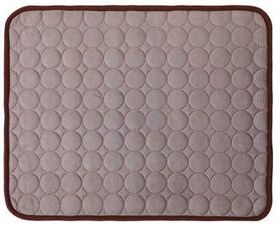 China Brown Summer Cooling Washable Dog Cooling Mat Ice Silk Pet Self Protective Washable Breathable Waterproof Breathable Cooling Pad for sale