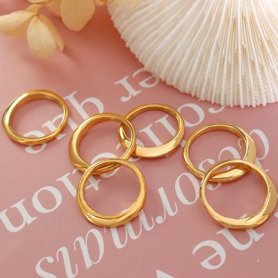 China Hiphop 2022 Neutral New Fashion Design Central Institute of Statistics Ornament PVD Stainless Steel Geometric Ring Women Girls Jewelry for sale