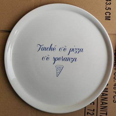 China 12 Inch 30cm Sustainable Ceramic Pizza Dish for sale