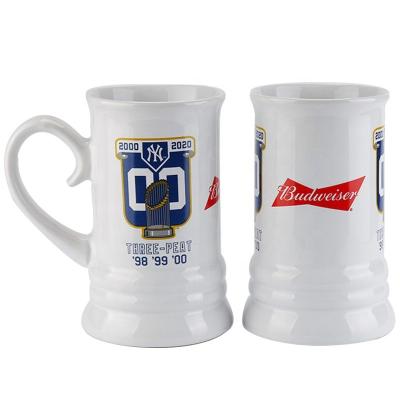 China Modern Custom Stoneware 26oz Beer Mugs 800ml Ceramic Beer Mug for sale