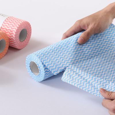 China Stocked promotion wavedd pp woodpulp spunlace microfiber cleaning cloth nonwoven disposable for sale