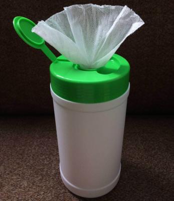 China Sustainable Reusable Spunlace Nonwoven Wipe Dry Passes Rolls In Plastic Canister Bottle Pail Tub for sale