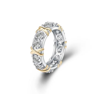 China Luxury Crystal Nature Stone Rose Gold Plated Cubic Zircon S925 Silver Cubic Diamond Rings For Female And Male Bridals for sale