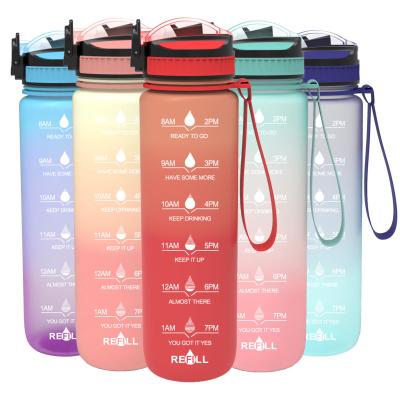 China New Style Sustainable Sport Water Bottle Anti Corrosion Leak Proof Clear Plastic for sale