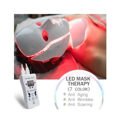 China Pigment Removal 7 Color Face Neck Led Beauty Mask With EMS Microcurrent for sale