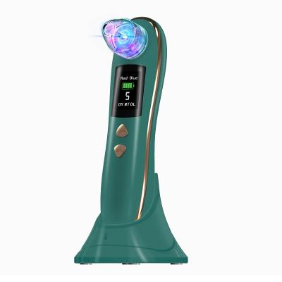 China Acne Treatment 7 in 1 Rechargeable LED Display USB Blackhead Remover Pore Vacuum Purifying Suction Machine for sale