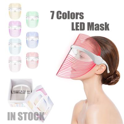 China Portable Dye Removal USB Rechargeable Treatment Skin Rejuvenation Machine 7 Color Photon Light Therapy Beauty Facial Face Led Mask for sale