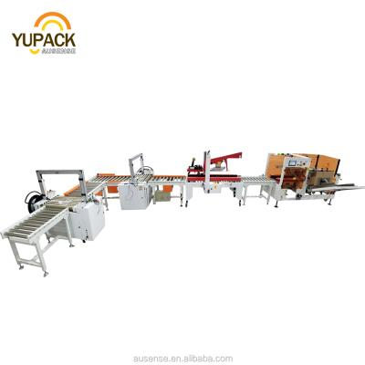 China Full Automatic Food Carton Box Packing Machine With Carton Erector Sealer Conveyor for sale