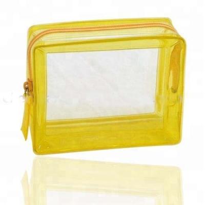 China Large Capacity Recyclable Clear PVC Cosmetic Bag For Promotional Costume for sale