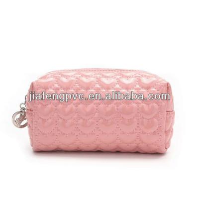 China 2013 Recyclable Best Selling Glossy Pink PU Cosmetic Bag For Lady for sale