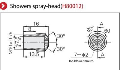 China Premium Nozzle Ionizer Accessories High Performance Showers Spray Head for sale