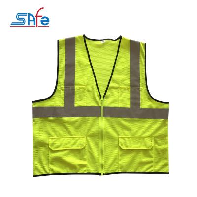 China direct Self-protective factory supply multi-pocket work tool reflective vest for sale