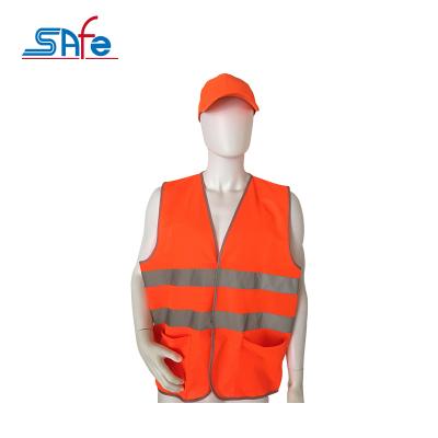 China Wholesale Workwear Safety Officer Vest Safety Vest Self-protective Cross Section Two Plus Pockets Coveralls for sale