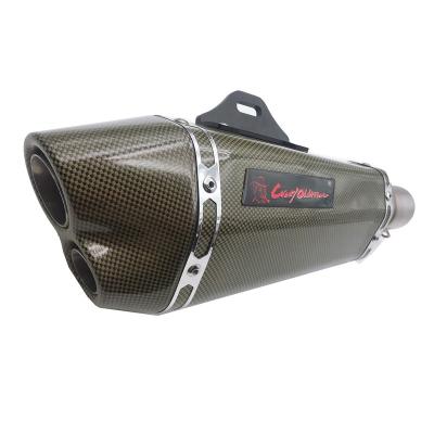 China Carbon Fiber OLD MAN Motorcycle Muffler Muffler Modified Exhaust System For 150-600cc J130 Series for sale