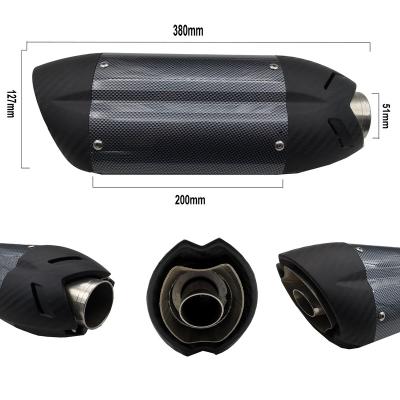 China Aluminum Alloy CRAZY OLD MAN Motorcycle Modified Exhaust Muffler For 100-400cc Motorcycle Exhaust System for sale