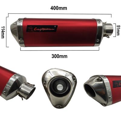 China Aluminum Alloy CRAZY OLD MAN Motorcycle Modified Exhaust Muffler For 50-200cc Motorcycle Exhaust System for sale