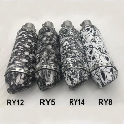 China OLD MAN Motorcycle Exhaust CRAZY Aluminum RY12 Modified Muffler Hex For 150-400cc Motorbike Exhaust System for sale