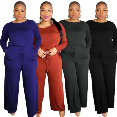 China Most Popular Products Breathable Plus Size Jumpsuits Long Sleeve Rompers Casual Jumpsuit for sale