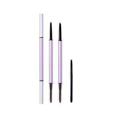 China Waterproof Thin Waterproof Double Head Eyebrow Pencil Set Eye Makeup Eyebrow Stencil Pen Private Label Brow Tint Eyebrow Pencil for sale