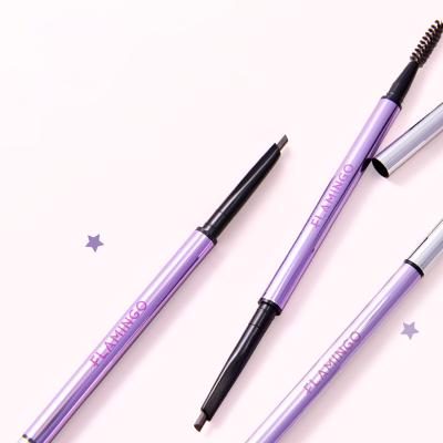 China Waterproof Waterproof Double Main Eyebrow Pencil Set Eye Makeup Eyebrow Stencil Pen Private Label Super Slim Brow Tint Eyebrow Pencil for sale