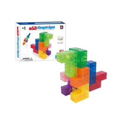 China Eco - Friendly Popular 3D DIY Magnet Toys Connecting Magnetic Building Blocks for sale