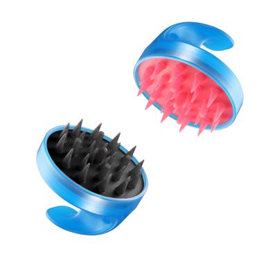 China Salon Hair Shampoo Brush Scalp Care Hair Brush With Soft Silicone Bristle Scalp Massage Black Wet And Dry Scalp Exfoliator Head Wash for sale