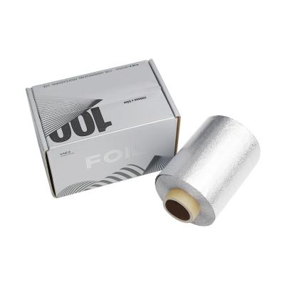 China Embossed Silver Color Hair Salon Foil Rolls For Salon Hair Use Hair Extensions Other Styling Tools Barber Tools Factory 12micX100mmX50m for sale