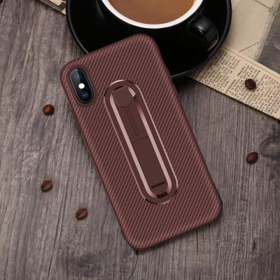 China Color Black Carbon Fiber Invisible Kickstand TPU Case Back Cover For Samsung S7 Edge S9 Plus NOTE9 J2Prime J7Pro J6 2018 for sale