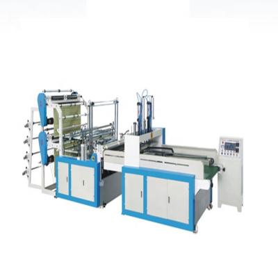 China Full Automatic Heat Sealing Double Layer Four Lines Plastic Cold Cut Bag Making Machine Price for sale