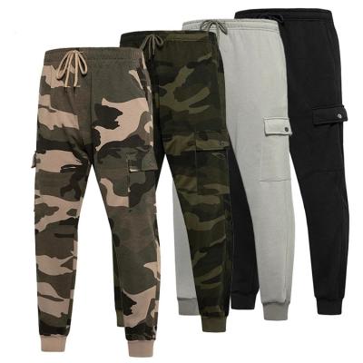 China Custom Fit Workable Logo Joggers Sweatpants Men Casual Workable Slim Sports Comouflage Pants Multiple Pocket Gym Harem Pants Masculine Men for sale