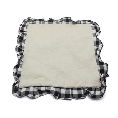 China Viable Custom Printed Pillow Cover Decoration Sublimation Buffalo Plaid Pillow Cover for sale