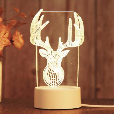 China Gift USB Table Lamp 3D Education Personalized Room Decoration LED Warm Light Acrylic Night Light for sale