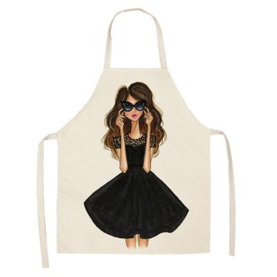 China New Design Cute White Washable Sublimation Custom Funny Canvas Cooking Apron for sale