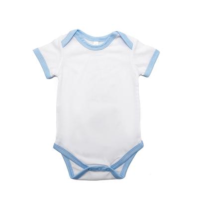 China Hot Selling 100% Blank Baby Casual Clothes Infants Baby Rompers Onesie Cotton Polyester Short Romper Unisex Short Sleeve Sublimation Clothes Wear for sale