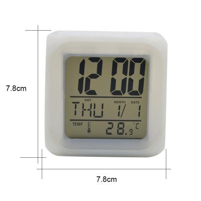 China Wholesale Calendars Sublimation Bedroom Digital LED Plastic Electronic Alarm Clocks Custom Design Desk Digital Alarm Clock for sale