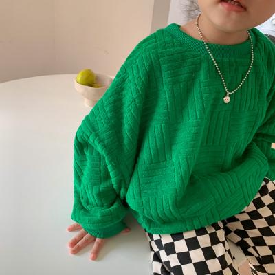 China Sustainable 2021 Winter Boy And Girls Kids Christmas Green Sweatshirt for sale