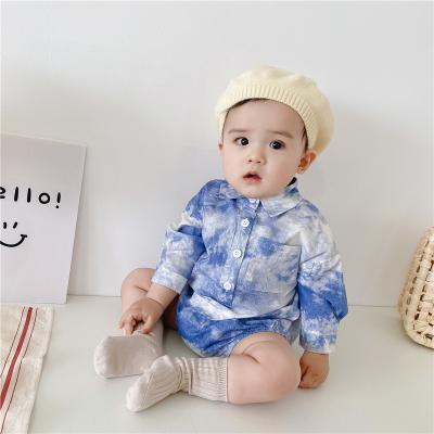 China 2021 Wholesale Autumn Baby Tie Dye Casual Rompers And Overalls Rompers for sale