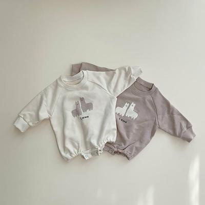 China Wholesale Casual Autumn Newborn Boys Cotton Rompers Long Sleeve Rompers for sale