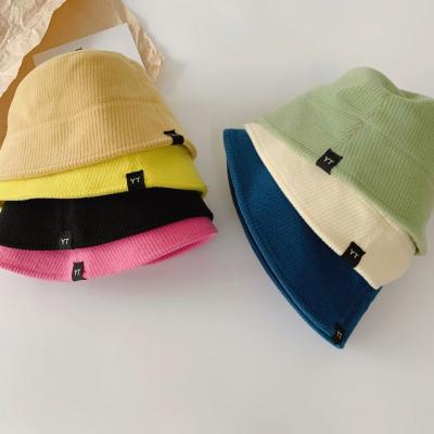 China 2021 Autumn Macaron Baby Kids Cotton Wholesale Bucket Hats for sale